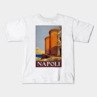 Napoli (Naples), Italy Vintage Travel Poster Design Kids T-Shirt